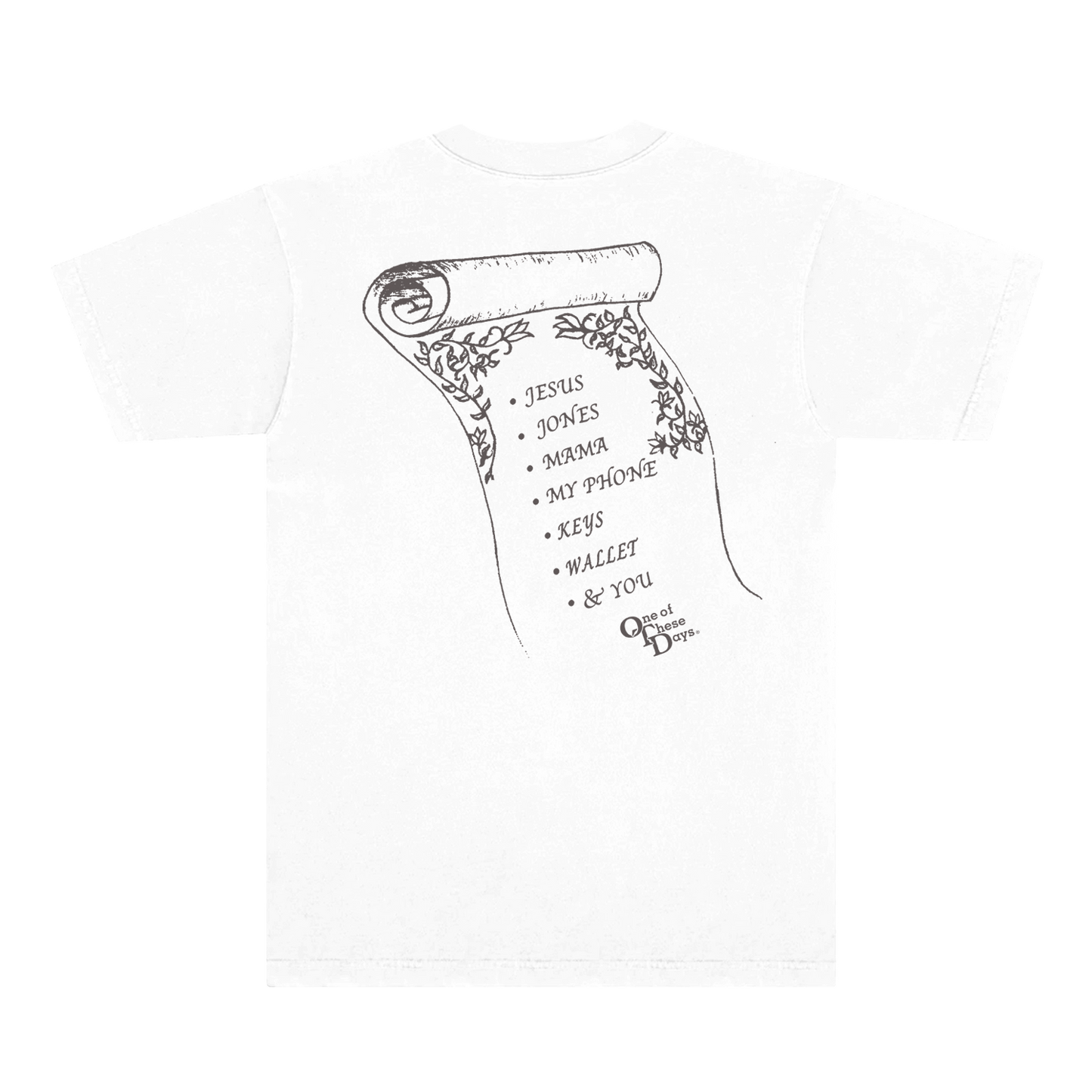 Phone, Keys, Wallet White T-Shirt x One Of These Days