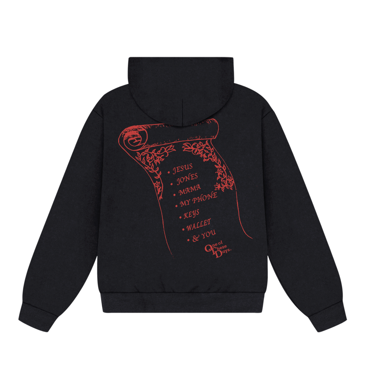 Phone, Keys, Wallet Black Hoodie x One Of These Days